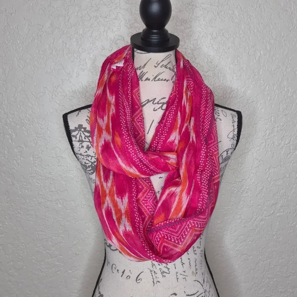 Multicolored Sheer Infinity Scarf One Size